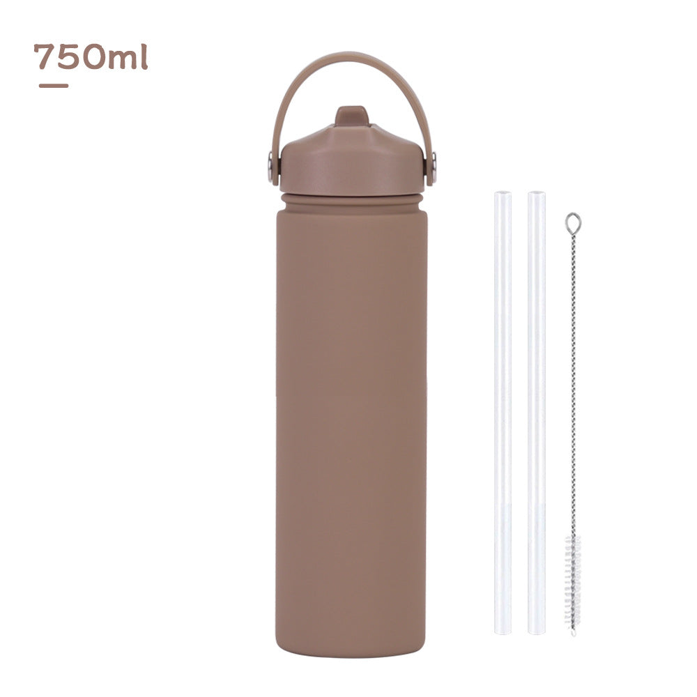 Insulated Stainless Steel Water Bottle with Straw