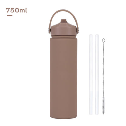 Insulated Stainless Steel Water Bottle with Straw