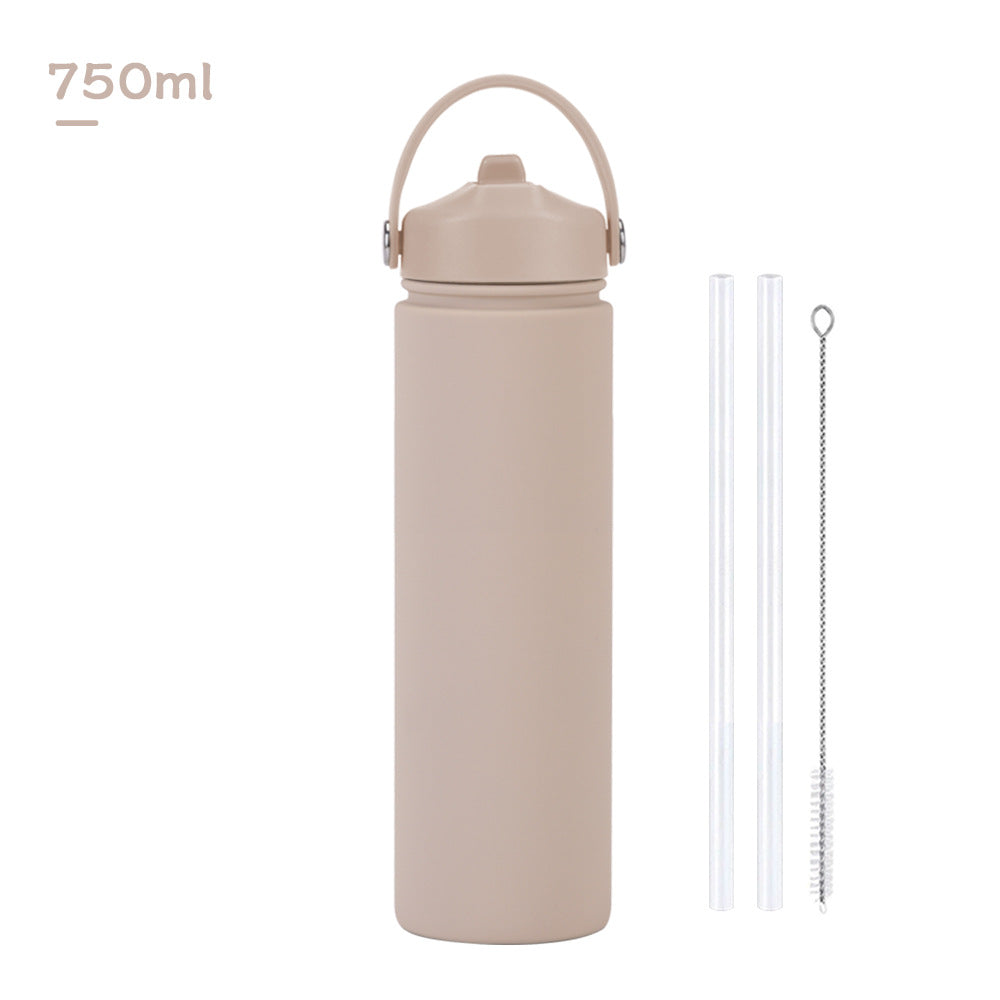 Insulated Stainless Steel Water Bottle with Straw