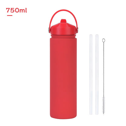 Insulated Stainless Steel Water Bottle with Straw