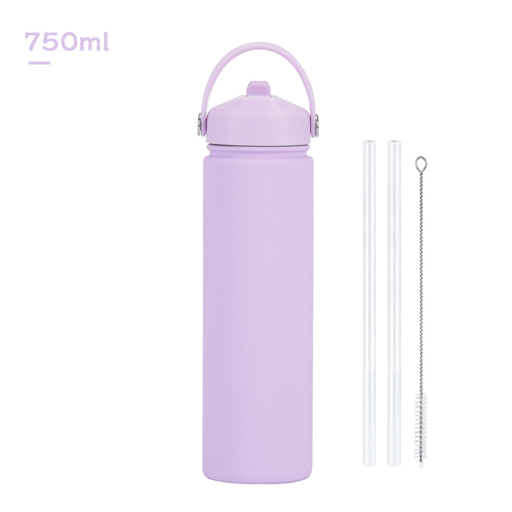 Insulated Stainless Steel Water Bottle with Straw