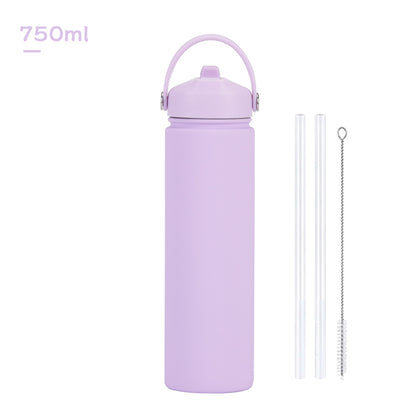 Insulated Stainless Steel Water Bottle with Straw