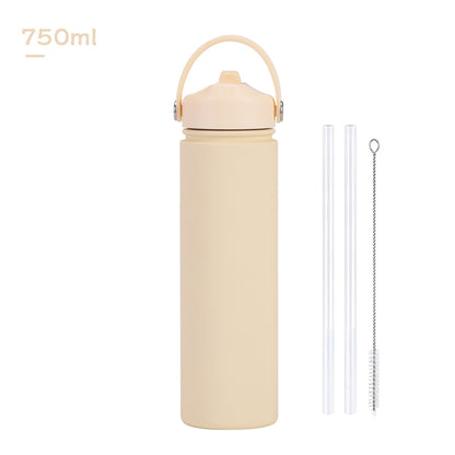 Insulated Stainless Steel Water Bottle with Straw