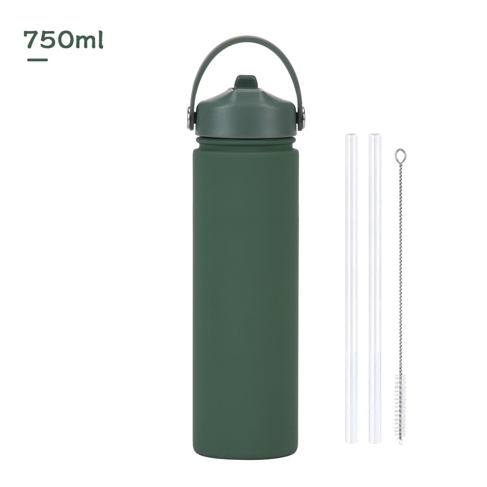 Insulated Stainless Steel Water Bottle with Straw
