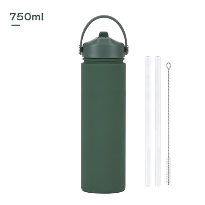 Insulated Stainless Steel Water Bottle with Straw