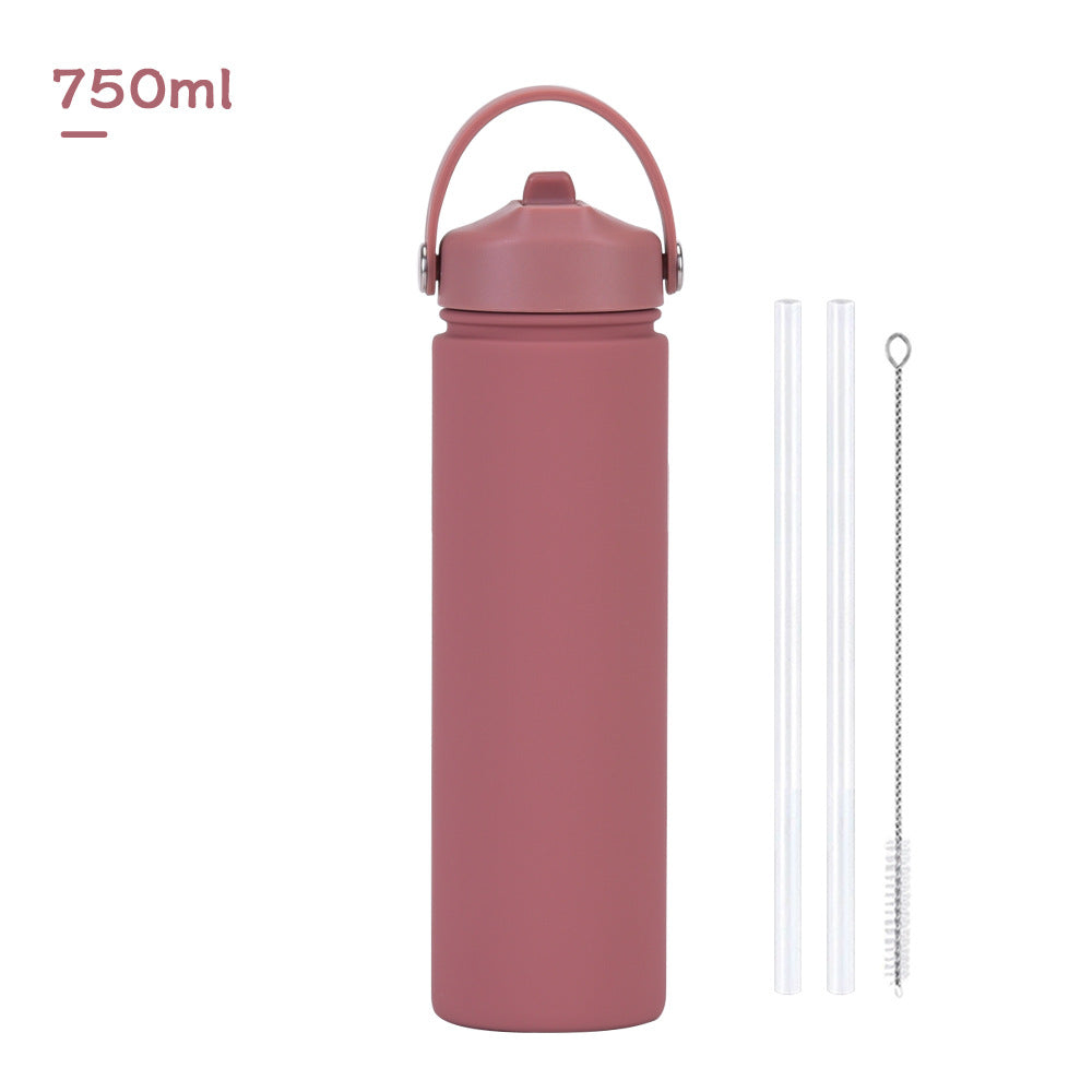 Insulated Stainless Steel Water Bottle with Straw