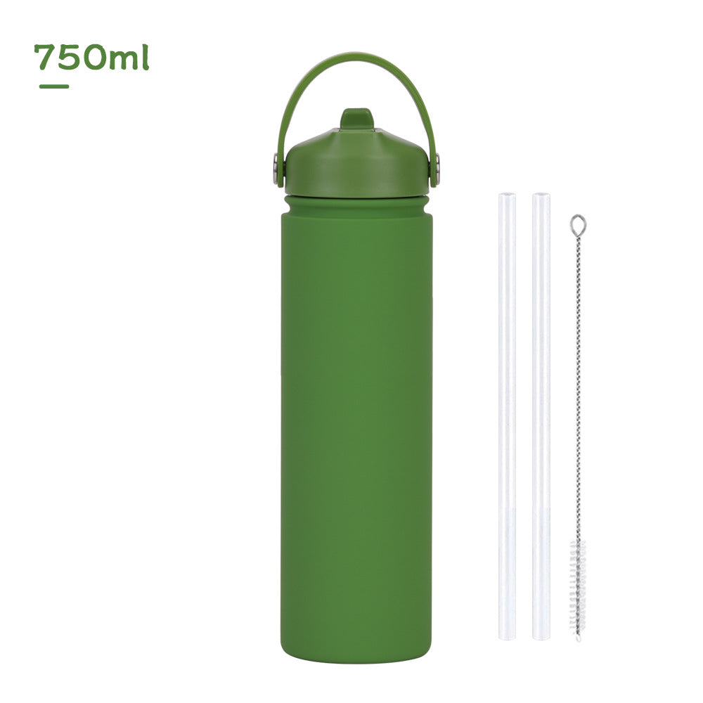 Insulated Stainless Steel Water Bottle with Straw