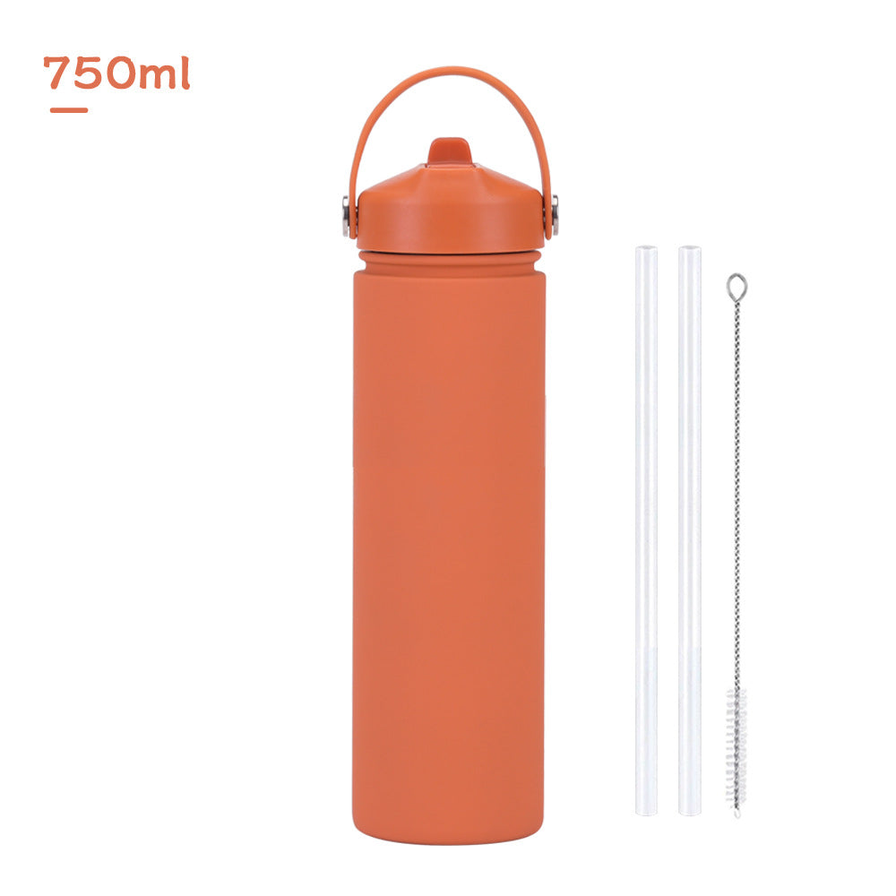 Insulated Stainless Steel Water Bottle with Straw
