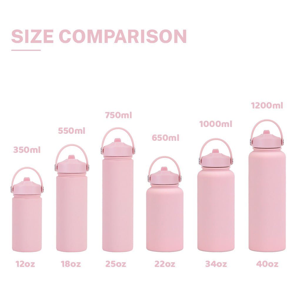 Insulated Stainless Steel Water Bottle with Straw