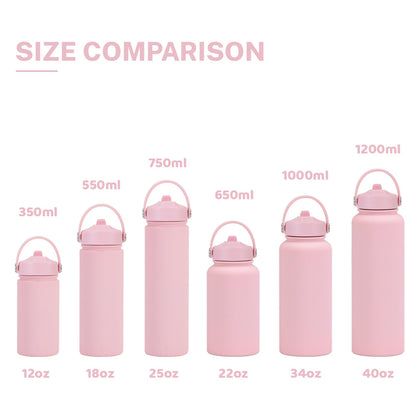 Insulated Stainless Steel Water Bottle with Straw