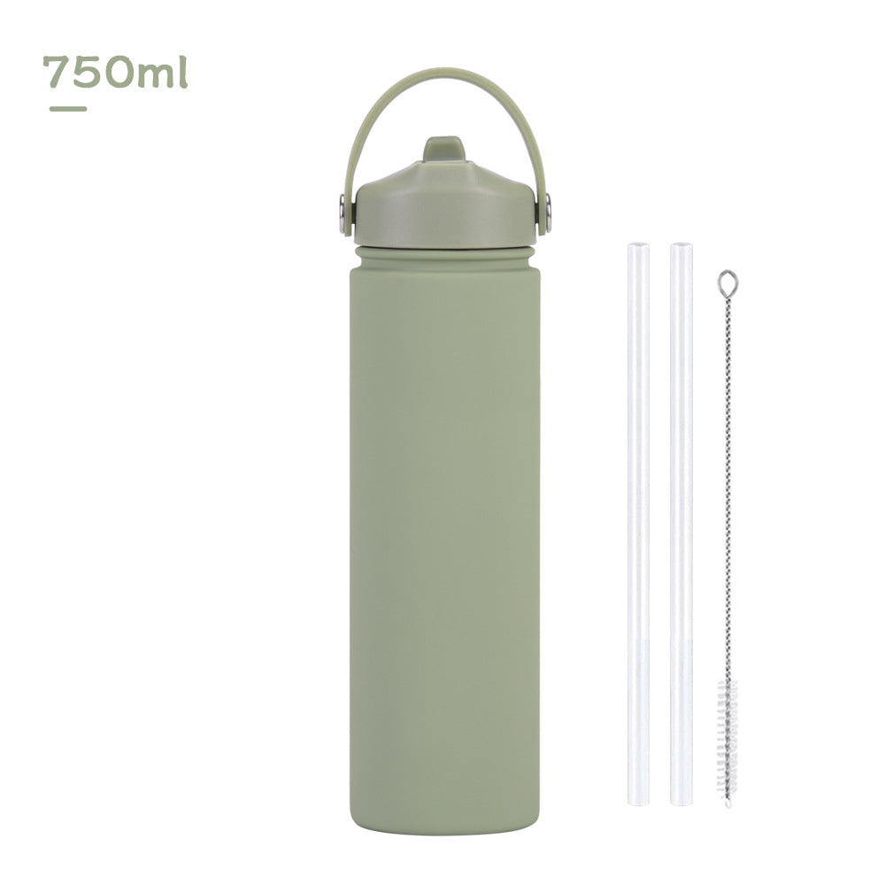 Insulated Stainless Steel Water Bottle with Straw