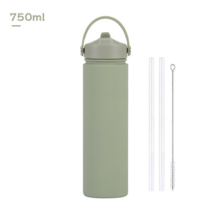 Insulated Stainless Steel Water Bottle with Straw