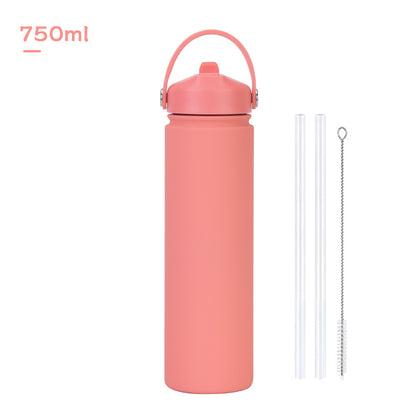 Insulated Stainless Steel Water Bottle with Straw