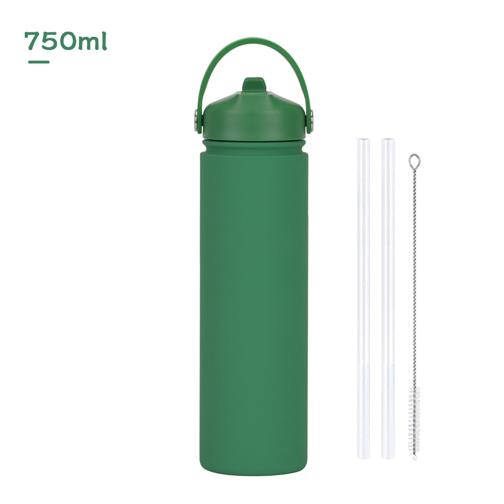 Insulated Stainless Steel Water Bottle with Straw