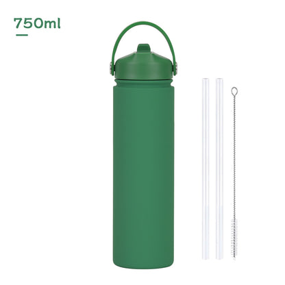 Insulated Stainless Steel Water Bottle with Straw