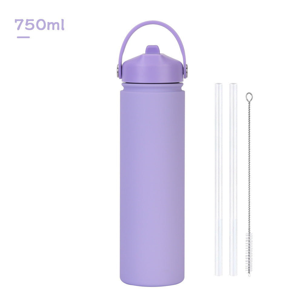 Insulated Stainless Steel Water Bottle with Straw