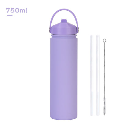Insulated Stainless Steel Water Bottle with Straw