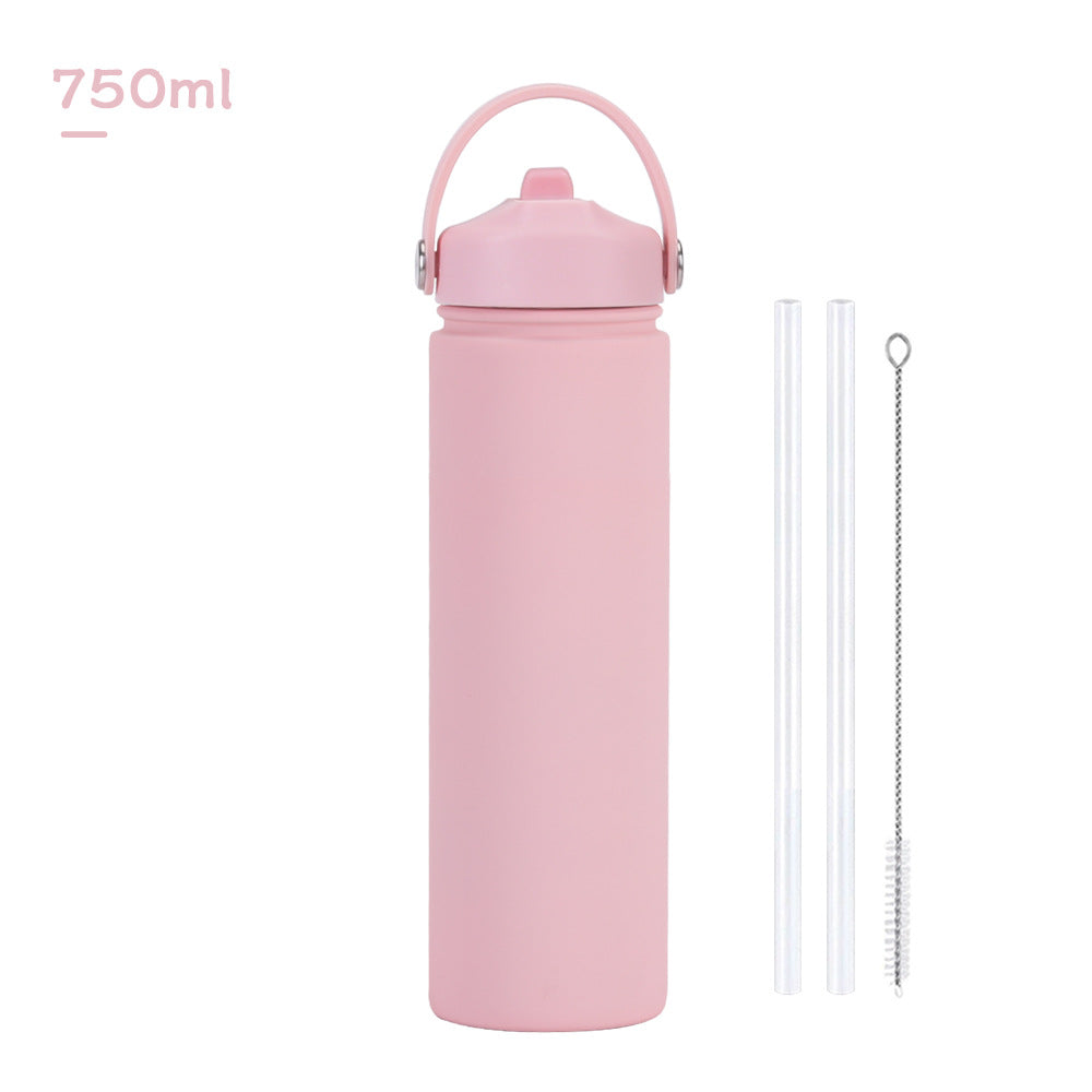 Insulated Stainless Steel Water Bottle with Straw