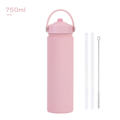 Insulated Stainless Steel Water Bottle with Straw