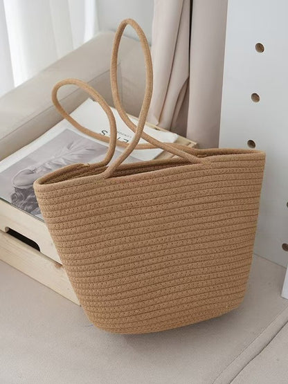 woven straw mesh tote bags