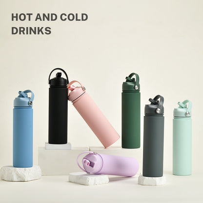 Insulated Stainless Steel Water Bottle with Straw