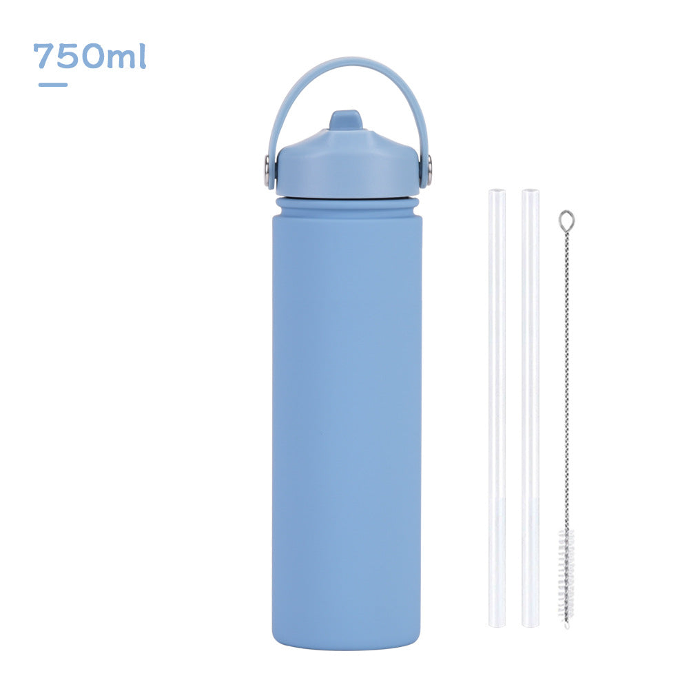 Insulated Stainless Steel Water Bottle with Straw