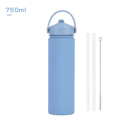 Insulated Stainless Steel Water Bottle with Straw