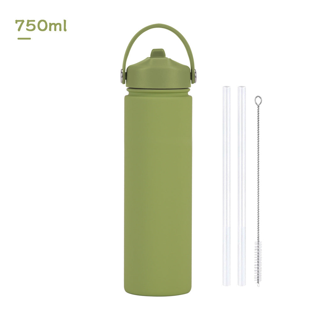 Insulated Stainless Steel Water Bottle with Straw