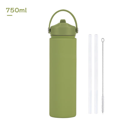 Insulated Stainless Steel Water Bottle with Straw