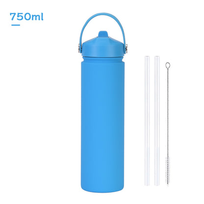Insulated Stainless Steel Water Bottle with Straw