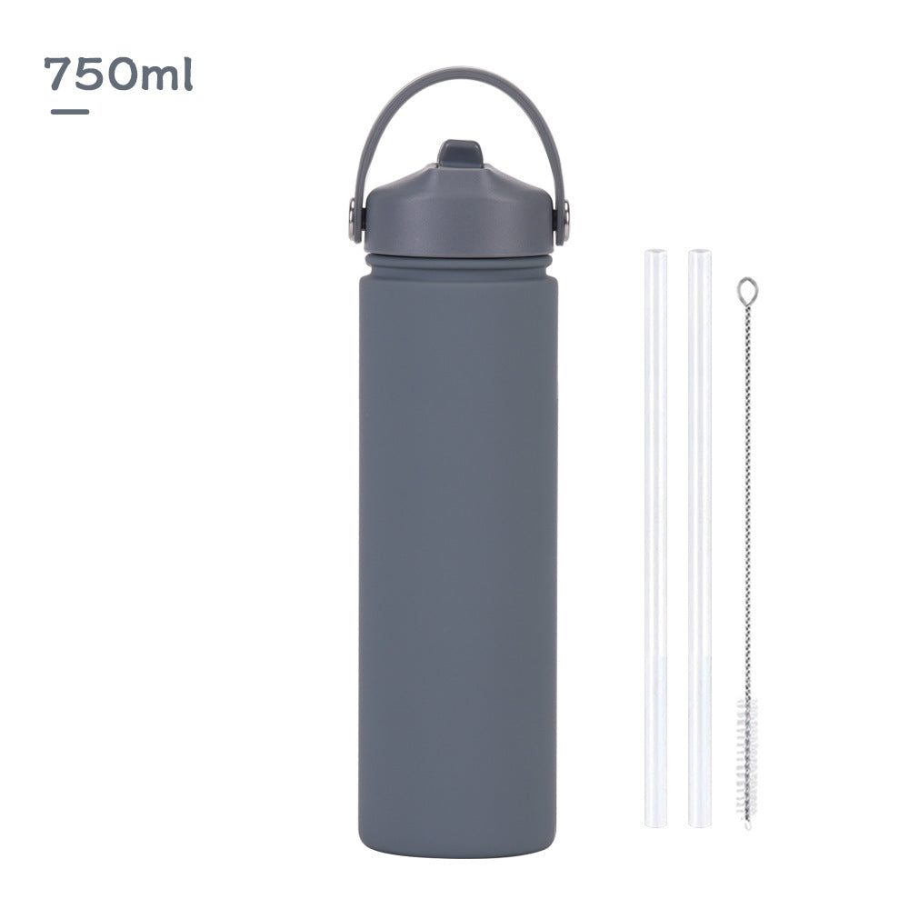Insulated Stainless Steel Water Bottle with Straw
