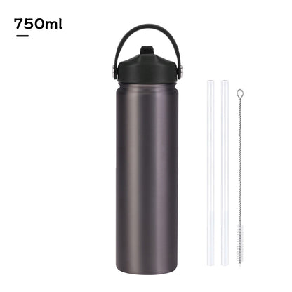 Insulated Stainless Steel Water Bottle with Straw