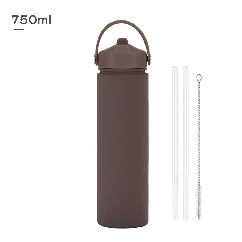 Insulated Stainless Steel Water Bottle with Straw