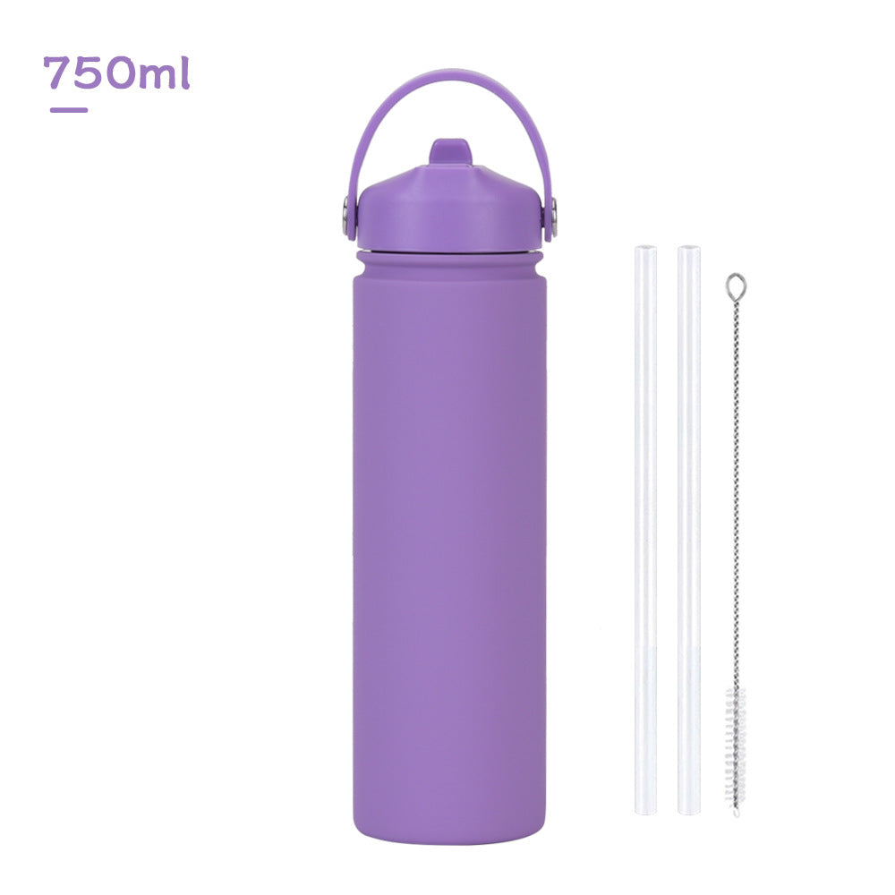 Insulated Stainless Steel Water Bottle with Straw