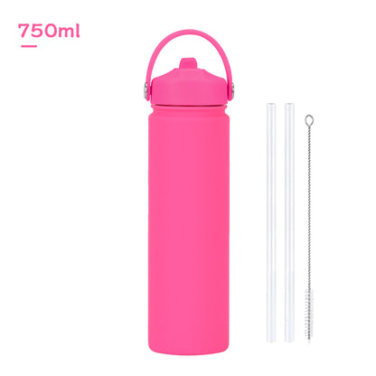 Insulated Stainless Steel Water Bottle with Straw
