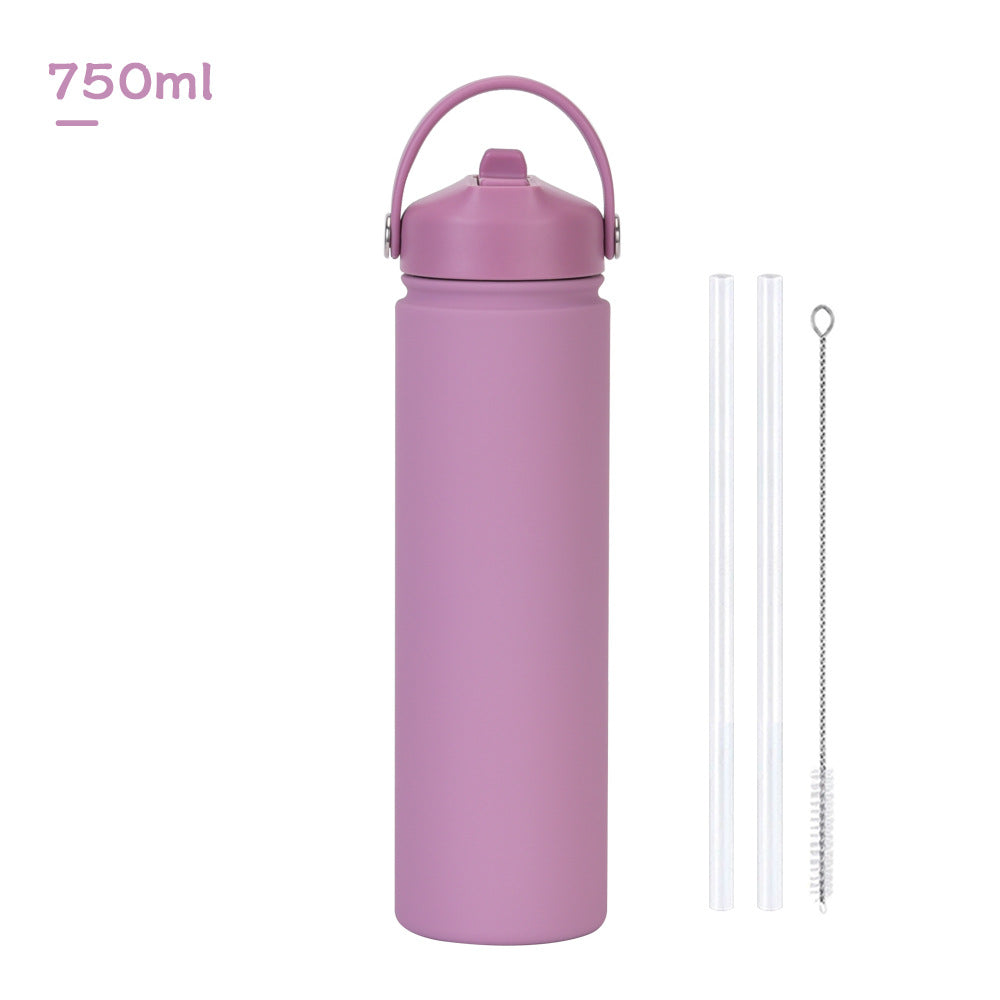 Insulated Stainless Steel Water Bottle with Straw