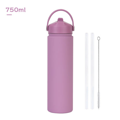 Insulated Stainless Steel Water Bottle with Straw