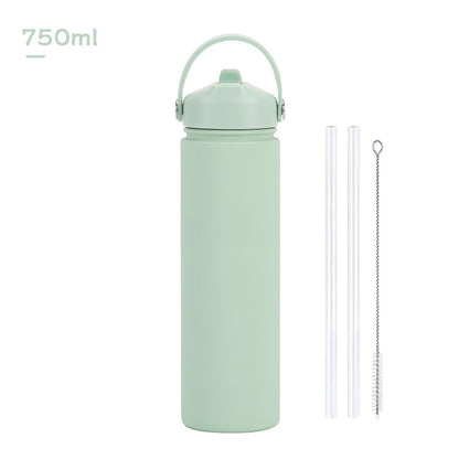 Insulated Stainless Steel Water Bottle with Straw
