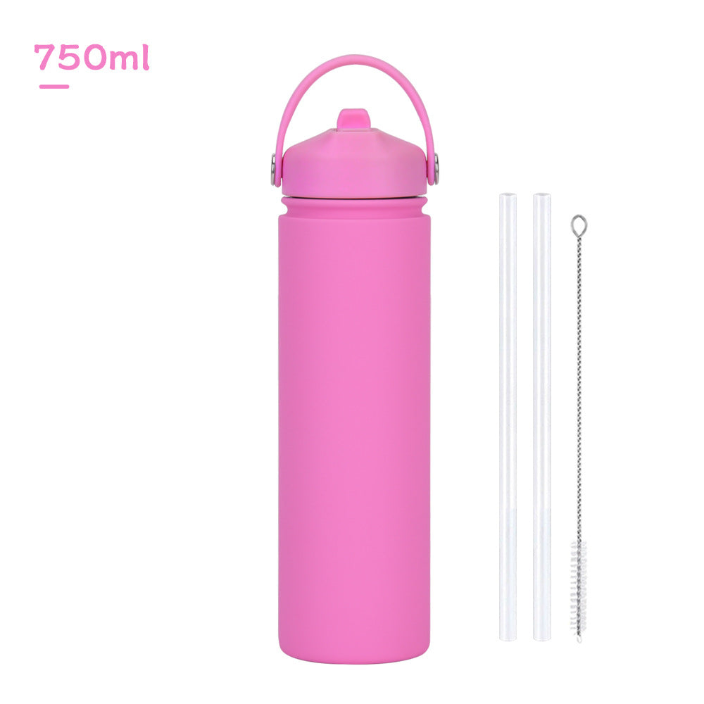 Insulated Stainless Steel Water Bottle with Straw