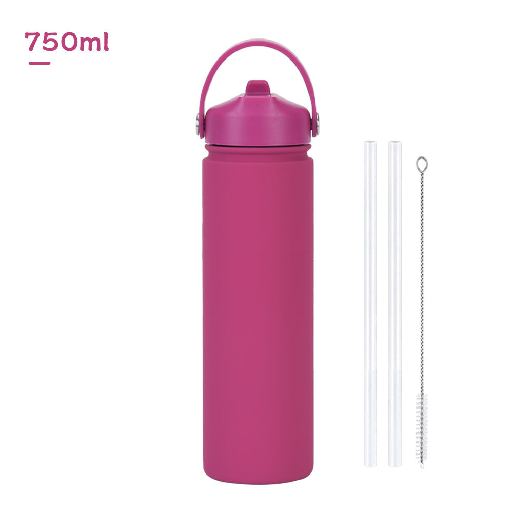 Insulated Stainless Steel Water Bottle with Straw