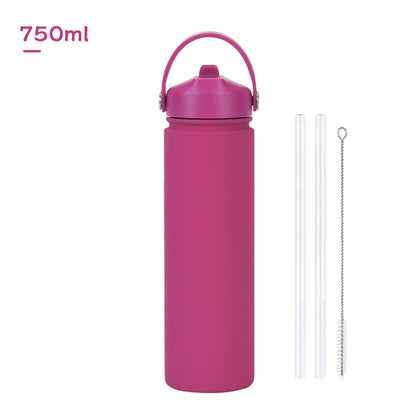 Insulated Stainless Steel Water Bottle with Straw