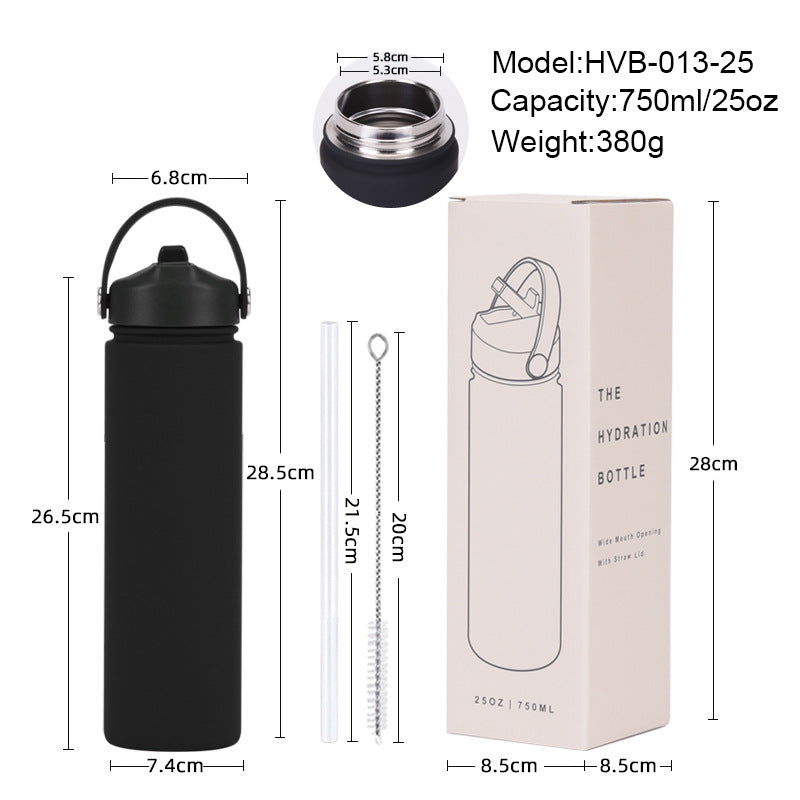 Insulated Stainless Steel Water Bottle with Straw