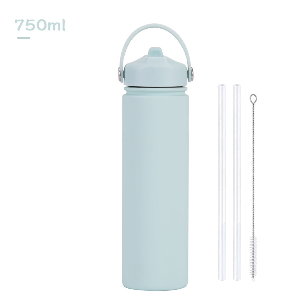 Insulated Stainless Steel Water Bottle with Straw